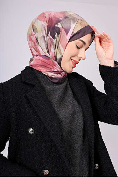 Desenay Scarfs شال كراش بنمط الزهور، شال خفيف الوزن غير قابل للانزلاق، لا يسب...