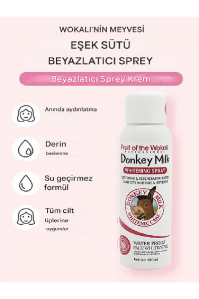 Kaizens Life Donkey Milk Beyazlatma Kremi Gerçek Eşek Sütü Anında Beyazlatıcı...