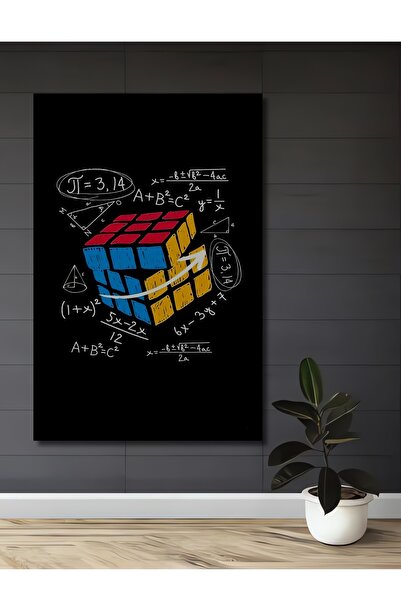 Teona Ahşap Matematik Sihri Küp Sanat Ev,Antre,Salon,Ofis,Mutfak Tablosu Görü...