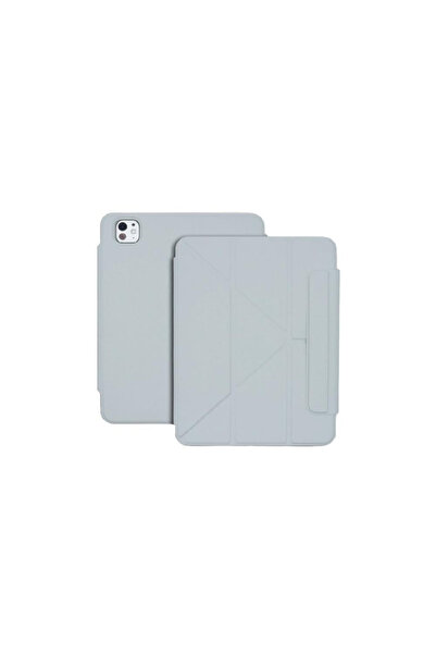 Alot كفر حمايه للايباد غطاء ثلاثي الطي مقاس 10.2 - رمادي
