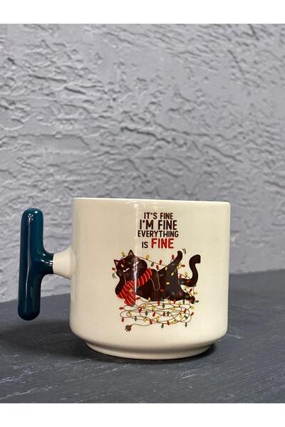 Kırtasiye Ofisi It`s fine, I`am fine, everything Yeşil Kulplu T Yılbaşı Hediy...