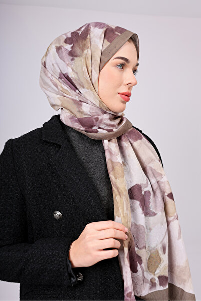 Desenay Scarfs Çiçek Desenli Kraş Şal Kaymaz, Terletmeyen, Nefes Alan Hafif Şal
