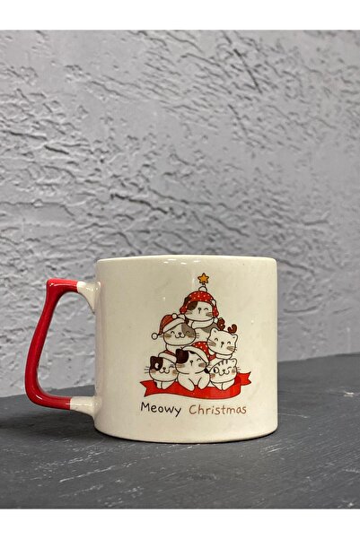 Kırtasiye Ofisi Meowy Christmast Kedi Ağacı HalıKırmızı Kulplu Prime Yılbaşı ...