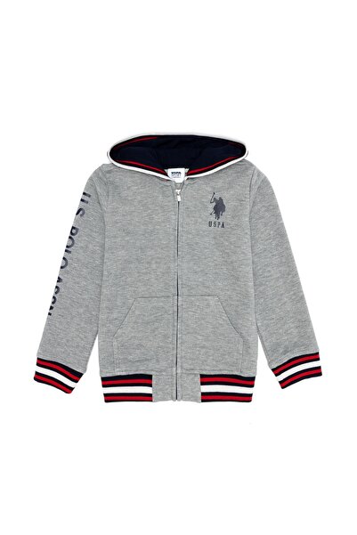 U.S. Polo Assn. Hanorac gri Melange pentru băiat