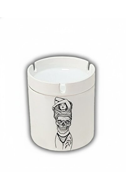 sartre art Cenușieră de cadou cu design  "Femeie Tatuată ", fără miros, pentr...