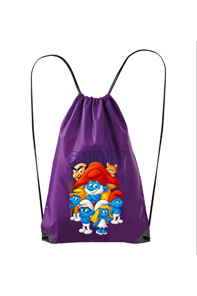 Malfini Rucsac Copii Personalizat Strumfii Pentru Creșă,Grădinița,Scoală,Activități Sportive