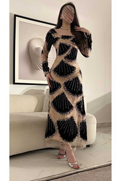 Heidi Embroidered velvet dress