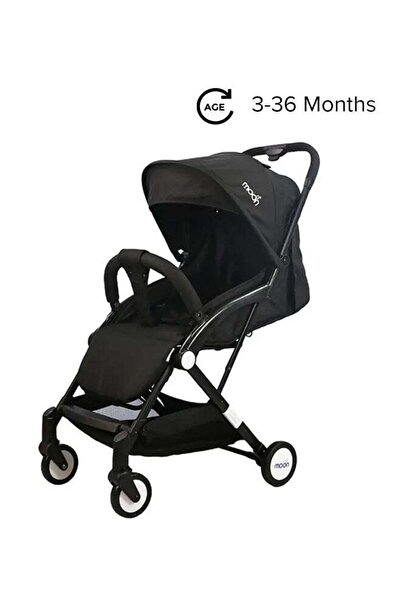 Mon عربة أطفال خفيفة الوزن وصغيرة الحجم بتصميم مناسب للسفر - أسود
