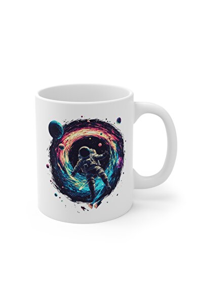 MRN Tasarım 3D Mug Cup Astronaut Themed Special Design Porcelain Mug Cup - Gi...