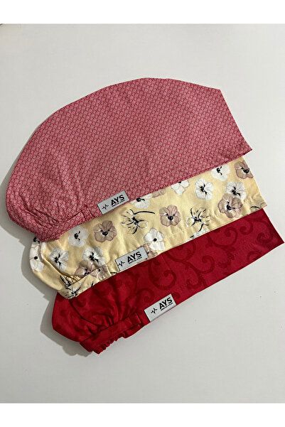 AYS 3' Lü Hemşire Doktor Cerrahi Geniş Kalıp Poplin Pamuklu Medikal Bone Aşçı...