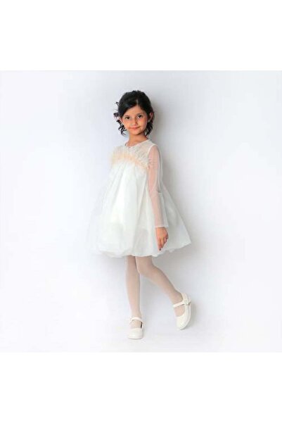 Mamnon White feather dress