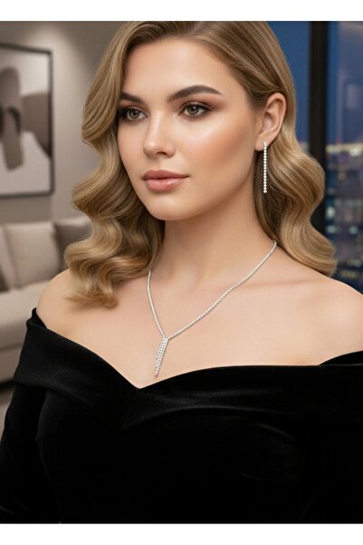 Mihra Aksesuar Necklace Earring Set