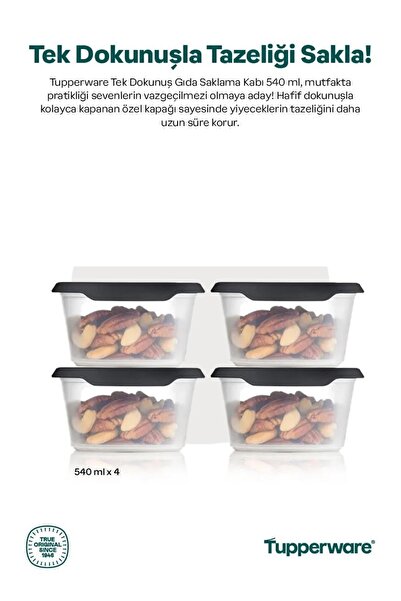 Tupperware Tek Dokunuş Gıda Saklama 540ml Cosmos 4lü Set