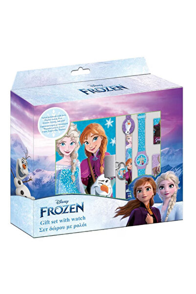 Diakakis Jurnal cu lacăt pentru fete, Disney Frozen, cu ceas și pix, 12,5x15 ...