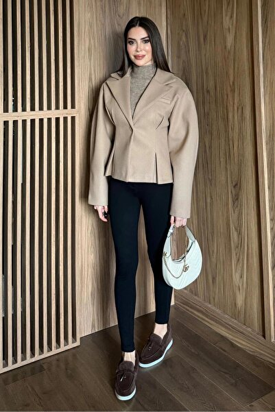 FMN Butik Buy Ready-To-Wear Detailed Balloon Sleeve Design Lined Single Butto...