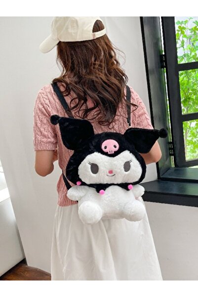 Livava Τσάντα Kuromi Plush Παιδική τσάντα πλάτης με φερμουάρ και ρυθμιζόμενο ...