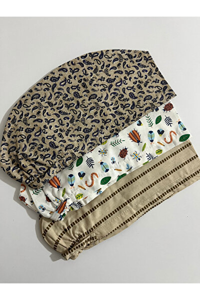 AYS 3'Lü Hemşire Doktor Cerrahi Geniş Kalıp Poplin Pamuklu Medikal Bone Aşçı ...