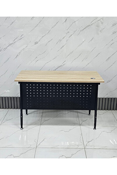 DEC16 Modern wooden desk with metal accents