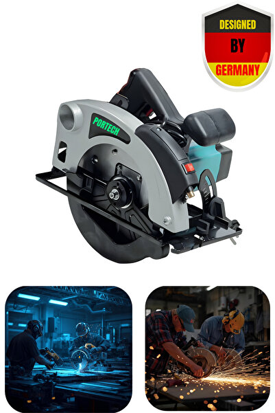 PORTECH Bakır Sargılı Extra Dayanıklı 1200W 185MM Lazerli Daire Testere Sunta...
