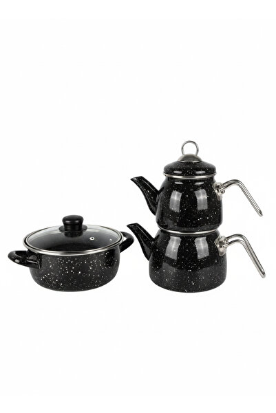 indirimdesiniz Çaydanlık Ve 22 Cm Kızartma Tenceresi Seti