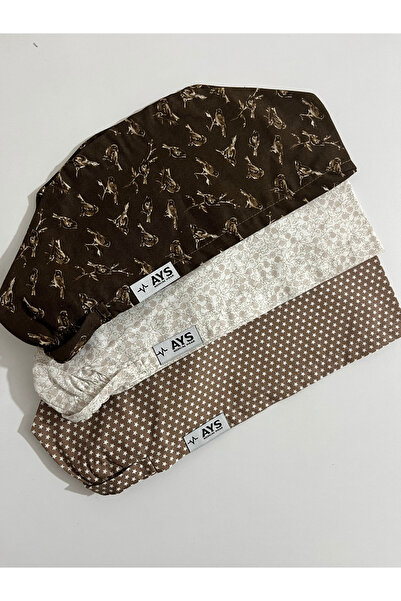 AYS 3'Lü Hemşire Doktor Cerrahi Geniş Kalıp Poplin Pamuklu Medikal Bone Aşçı ...