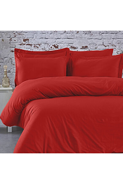 Sabia 100% Cotton 62 Thread Count 200X200 cm +37 cm Height Suitable Elastic Fitted Sheet King Size Duvet Cover Set