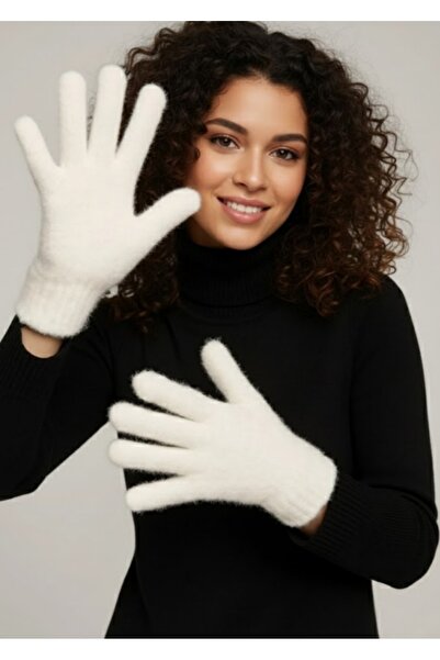 YESARİ Peluş Uzun Parmak Kadın Eldiven