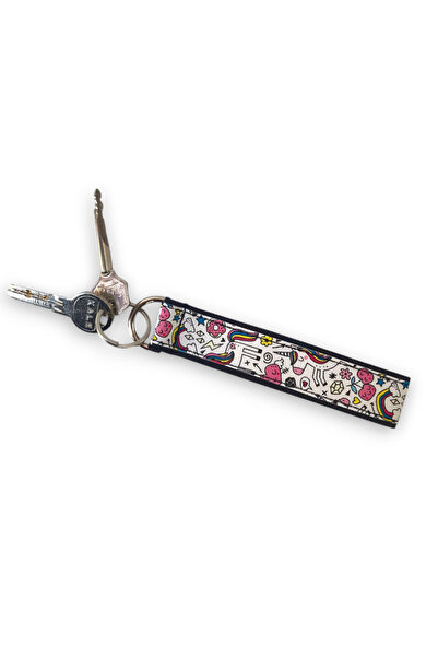 Wallery Bags Colorful Patterned Bracelet Keychain