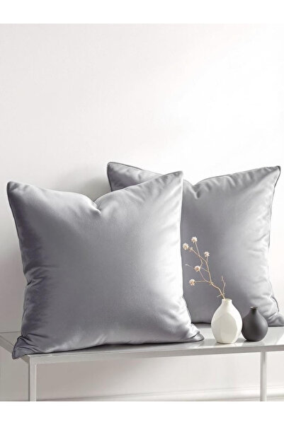 FARCY 2-Piece Square Soft Textured Velvet Fabric Throw Pillow Cover (2 Pieces)