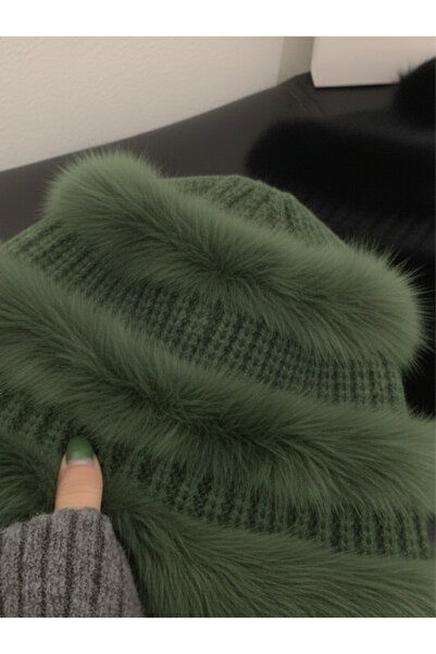 Vanya Women's Luxury Fur Detailed Knitted Beanie