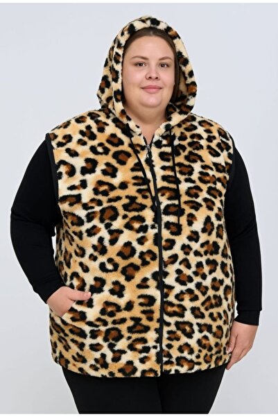 ihaoo WOMEN'S COCOLINO LEOPARD VEST