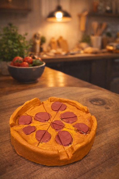 sisucandles1 El yapımı, Pizza Görünümlü Dekoratif Küllük