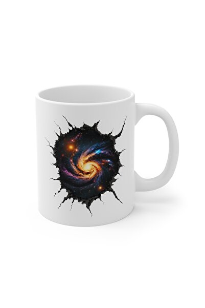MRN Tasarım 3D Mug Galaxy Themed Special Design Porcelain Mug - Gift Mug
