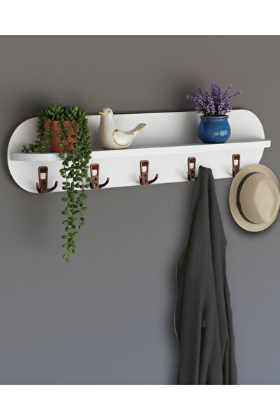 Velquin Lotus 80 x 20 cm Raflı Duvar Askılığı , Lüks Vestiyer Askısı, Duvar A...