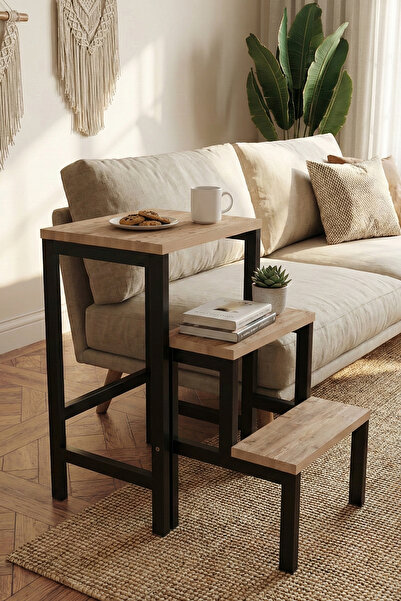 YüceerHome Katlanabilir 3 Katlı Zigon Sehpa