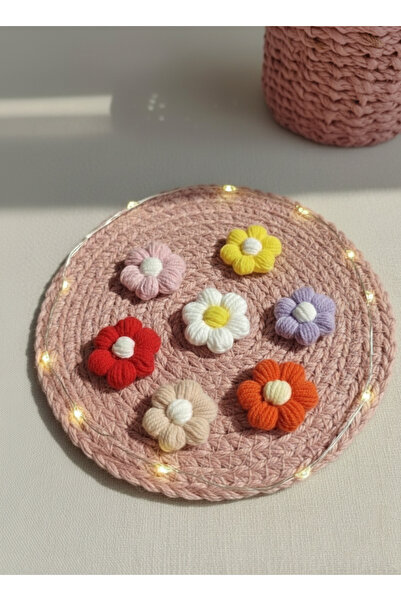 Sepia Shopping KIZ ÇOCUK SAÇSIZ BEBEK TOKASI ÇİÇEK 7Lİ SET