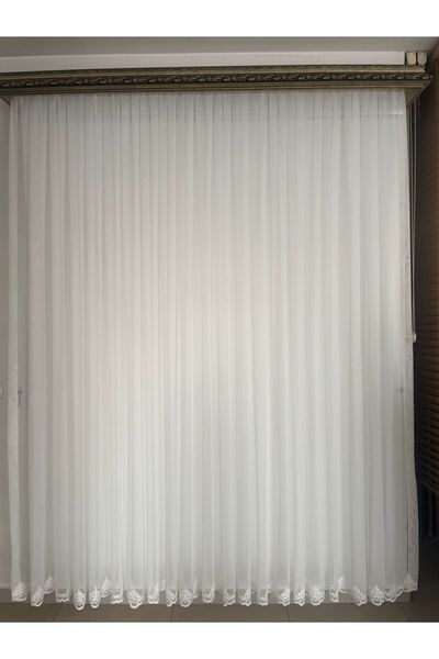 Fteks FATEKS ŞANTUG ETEK BRODE TÜL PERDE