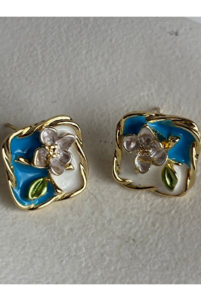 BHR AKSESUAR Horse Floral Retro Earrings (1.5 cm)