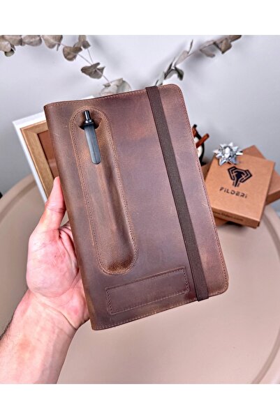 Fil Deri Дневник от естествена кожа с държач за химикалки Premium Diary 2129