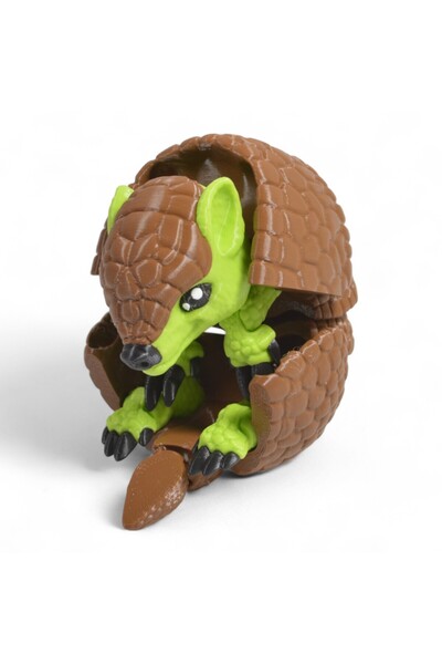 Deniz3DToys Hareketli Armadillo Oyuncak - Zırhlı Armadillo Figürü - Hediye Oy...