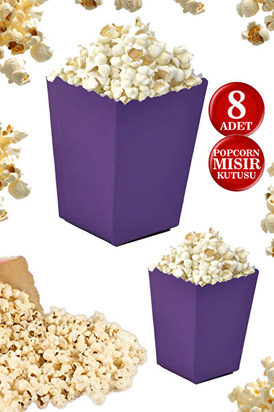 karanca parti süs Purple Popcorn Box 8-Piece Popcorn Bucket