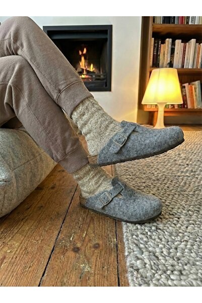 Mycorni Genuine Wool Felt Sabo House Slippers – Indoor, Orthopedic Cork Sole, Unisex