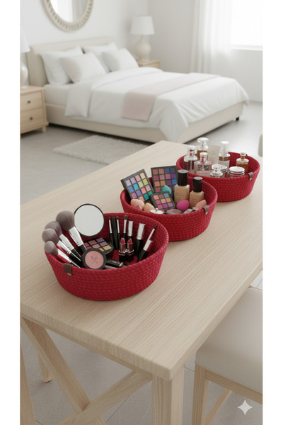 ARSLANER HOME Üçlü Sepet Takımı, Organizer Sepet, Düzenleyici Sepet, Hediyeli...