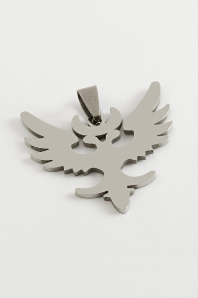 ZERO LAND قلادة من الفولاذ على شكل نسر برأسين من MTXDPN مقاس 3.5 (184011) سم ...