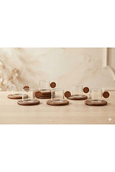 Generic طقم أكواب فناجين قهوة وشاي مع الصحون 12 قطعة