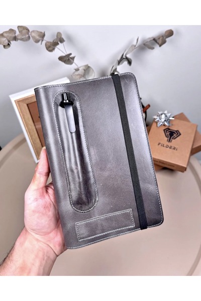 Fil Deri Дневник от естествена кожа с държач за химикалки Premium Diary 2129