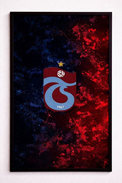 BuzzDesigns Trabzonspor Bordo Mavi Arma Duvar Tablosu – 1967 Özel Tasarım Çer...