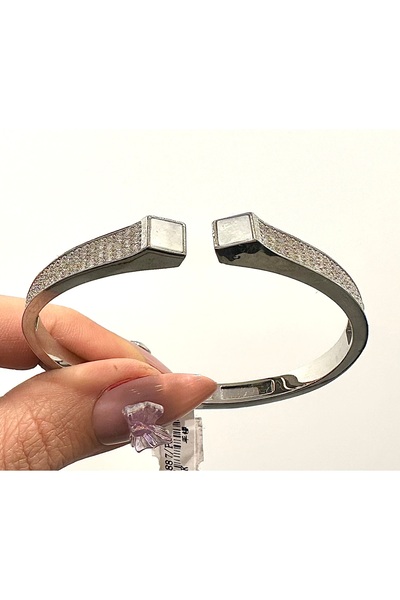 GLOW ACCESSORIES BAE سوار من الفولاذ مرصع بحجر الزركون الفاخر