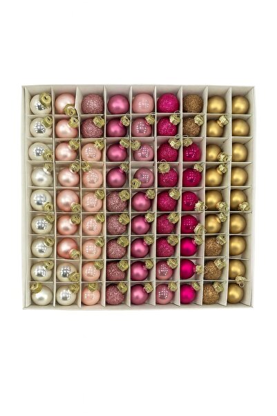 OKAVANGO Set de lux 100 de bucăți pentru decorațiuni pentru brad, bile de 2,5 cm