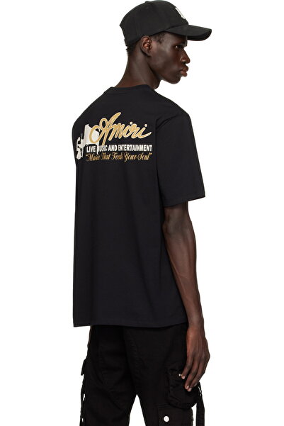 Amiri Чорна футболка чоловічого джазового оркестру
